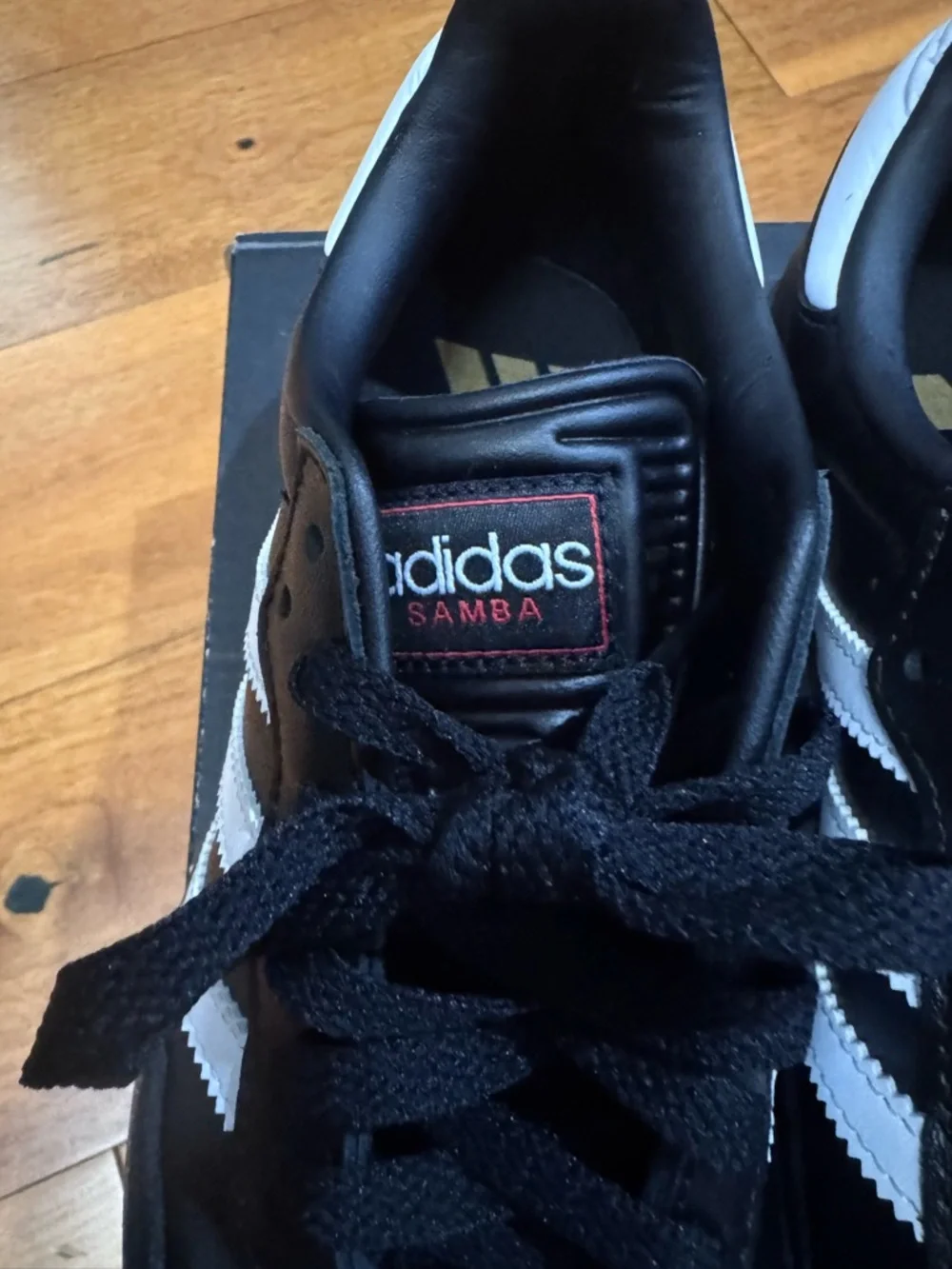 adidas Samba Black with White Stripes Sneakers